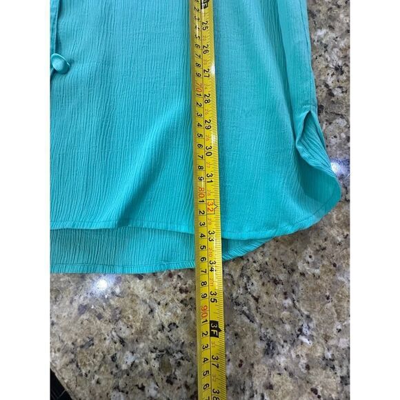 Victoria’s Secret VINTAGE GOLD LABEL Mint Green Satin Collar Sleep Shirt M/ L - Picture 8 of 11